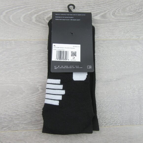 Nike Elite Crew Basketball Socks Men's Size 12-15 Black (1 Pack) NEW - Picture 9 of 10